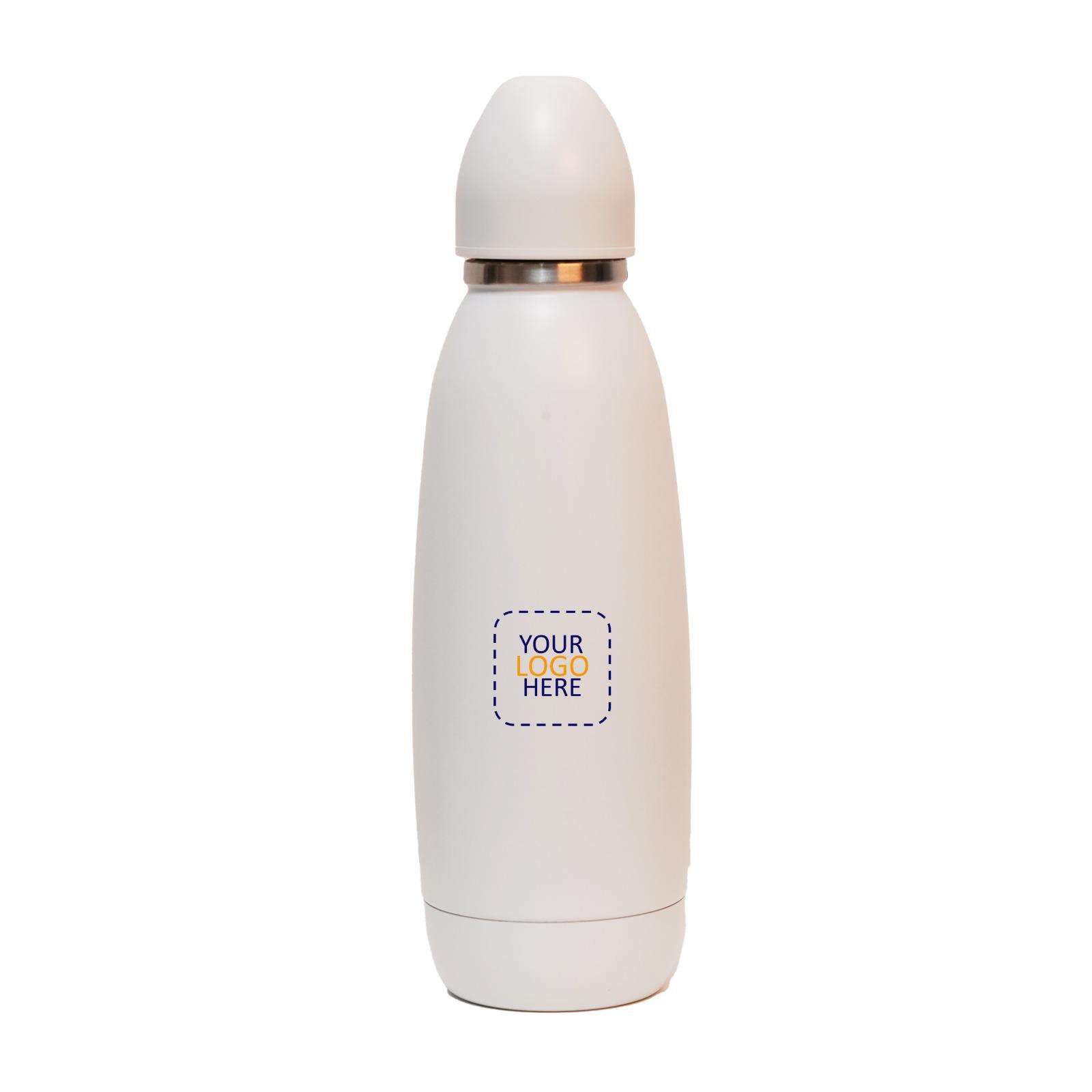 White Cruet - 500ml Bullet Bottle with Logo